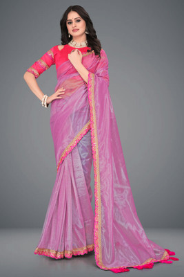 Brahmani Creation Self Design Daily Wear Georgette Saree(Pink)