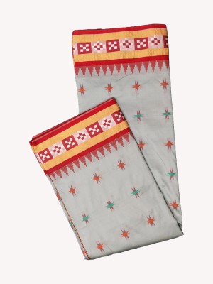 FABINA Woven Sambalpuri Satin Saree(Cream)