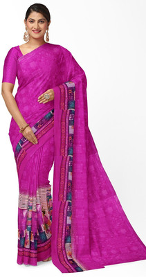 Suali Printed Bandhani Georgette Saree(Pink)