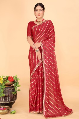 Saadhvi Blocked Printed Bollywood Art Silk Saree(Red)