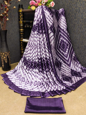 HouseOfCommon Printed Banarasi Chiffon, Silk Blend Saree(Multicolor)