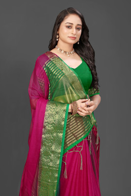 Aarunika SST Embroidered Bollywood Organza Saree(Multicolor)