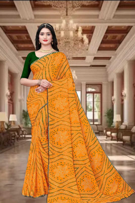 HouseOfCommon Ombre Bollywood Georgette Saree(Yellow)