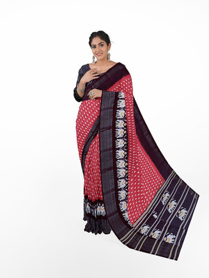 Saadhvi Printed Kalamkari Art Silk Saree(Orange)