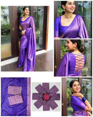 SHWENILA Solid/Plain Assam Silk Pure Silk Saree(Maroon)