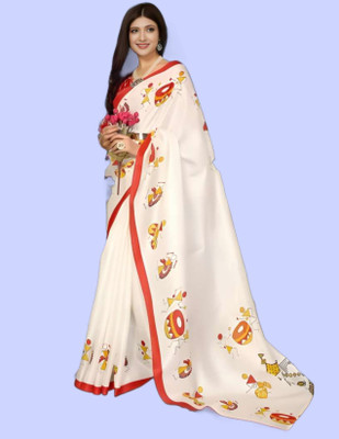 ShriLakshmis Woven Kanjivaram Pure Silk Saree(White)