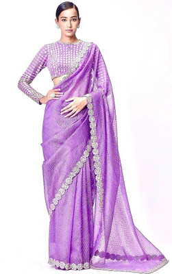 RK Creation Embroidered Berhampuri Georgette Saree(Multicolor)