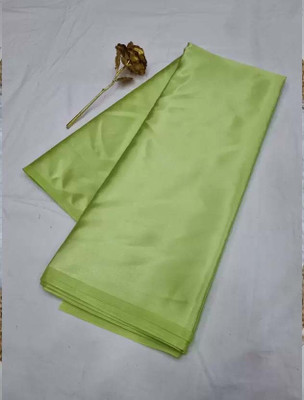 Aruna Sarees Solid/Plain Bollywood Pure Silk, Satin Saree(Light Green)