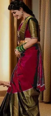 SHREE SANT SAREES Woven Banarasi Art Silk Saree(Maroon)