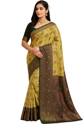 SIRINIKAA FASHIONS Woven Bollywood Art Silk Saree(Green)