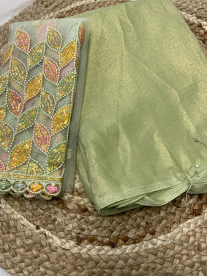 CLICKTHEMALL Self Design Bollywood Georgette Saree(Green)