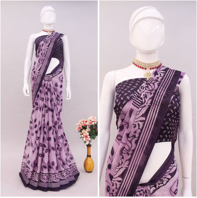 MAVTAR01 Printed Banarasi Georgette Saree(Green)