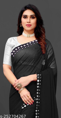 LADYSUTRA Self Design Bollywood Georgette Saree(Multicolor)