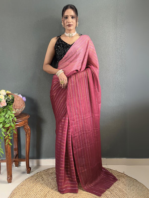 Clemira Embellished Bollywood Georgette Saree(Pink)