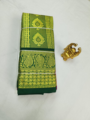 SachinEshopBuy Self Design Kanjivaram Art Silk Saree(Beige)