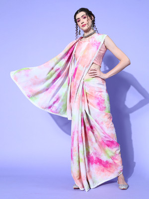 Divastri Self Design Bollywood Georgette Saree(Multicolor)