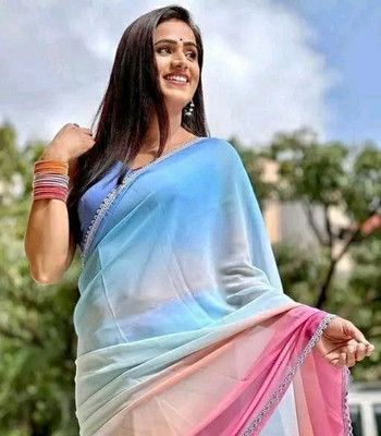 SAREEYA16 Printed Daily Wear Georgette Saree(Multicolor)
