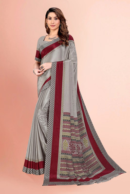 Vimla Printed Daily Wear Tussar Silk Saree(Grey)