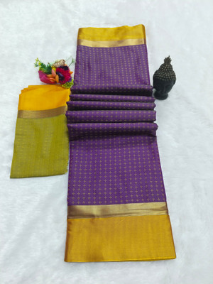 ASHTA Self Design Mysore Art Silk, Pure Silk Saree(Magenta)