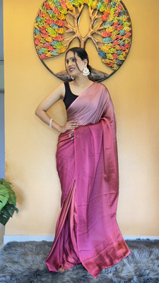 Bansari Textiles Woven Bollywood Nylon, Silk Blend Saree(Pink)