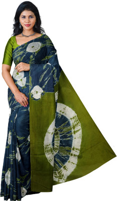 PAL BASTRALAYA Printed Daily Wear Cotton Blend Saree(Blue)