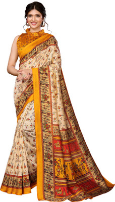 Priyashi Self Design Bollywood Art Silk Saree(Yellow)