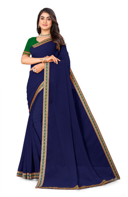 Kasumbo Tex Self Design Bollywood Georgette Saree(Blue)