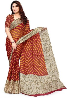 sohil Striped Bollywood Chiffon Saree(Multicolor)