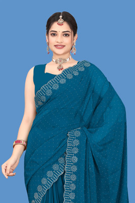 Shiv Febric Solid/Plain Chanderi Art Silk, Chanderi Saree(Beige)