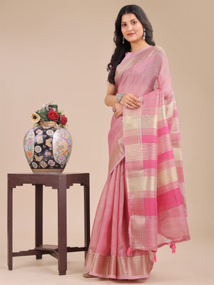 MADHUSUDAN TEX FAB Checkered Bollywood Organza Saree(Grey)