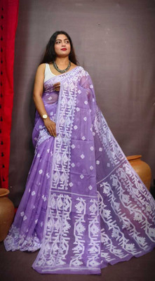 S.K. HOUSE Self Design Jamdani Cotton Silk Saree(Multicolor)