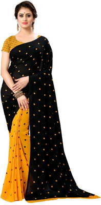 Moda Rapido Printed Daily Wear Georgette Saree(Yellow)