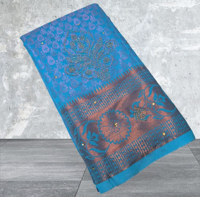 rgsaree Woven Banarasi Art Silk Saree(Light Blue)