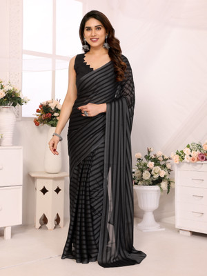 UDANI ENTERPRISE Self Design Bollywood Georgette Saree(Grey)