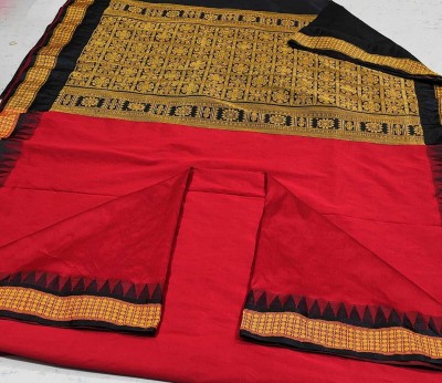 Marva Embellished Sambalpuri Art Silk Saree(Maroon)