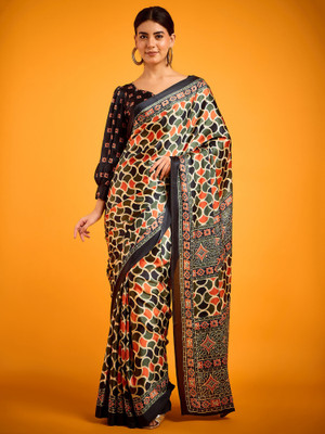 Divastri Printed Daily Wear Crepe Saree(Light Green)