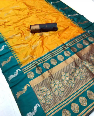 Labheshwari Embellished Daily Wear Georgette Saree(Yellow)