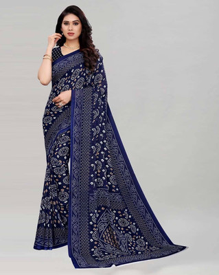 Falessa Printed Bollywood Georgette Saree(Blue)