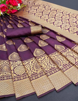 PARAMPARA CREATION Woven Kanjivaram Pure Silk Saree(Magenta)