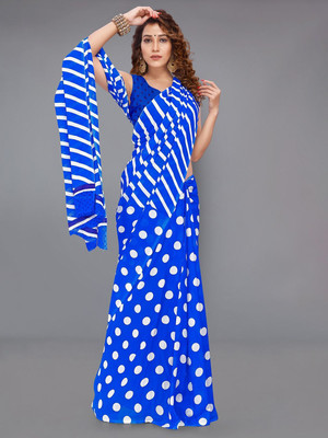 Moda Rapido Printed Daily Wear Georgette Saree(Blue)