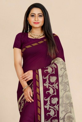 SVB Sarees Printed Bandhani Georgette Saree(Purple)