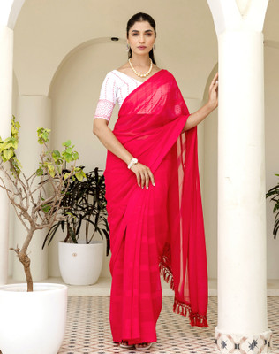 SIRIL Self Design Daily Wear Georgette Saree(Pink)