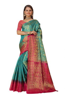 Crystallfashion Self Design Banarasi Art Silk Saree(Beige)