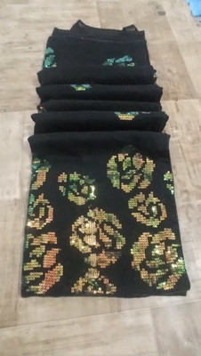 Aika Embroidered Bollywood Georgette Saree(Black)