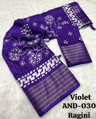 Dhanlaxmi CreationLLP Woven, Striped Bollywood Cotton Silk Saree(Purple)