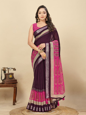 HouseOfCommon Woven Patola Art Silk Saree(Multicolor)