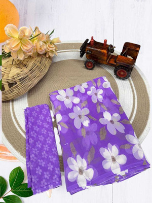 HouseOfCommon Ombre, Printed Bollywood Georgette Saree(Purple)