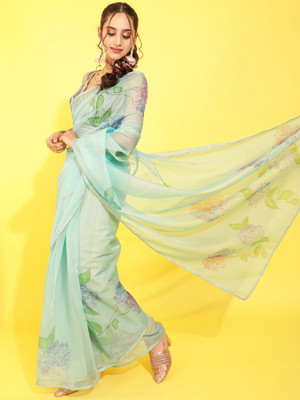 styleden Digital Print Bollywood Mulmul Saree(Multicolor)