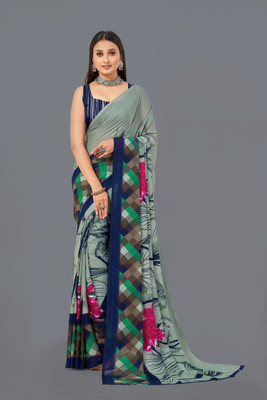 Leelavati Printed Daily Wear Georgette Saree(Multicolor)