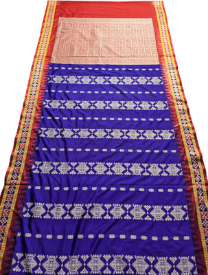 satrangi creation Woven Sambalpuri Handloom Art Silk Saree(Pink)